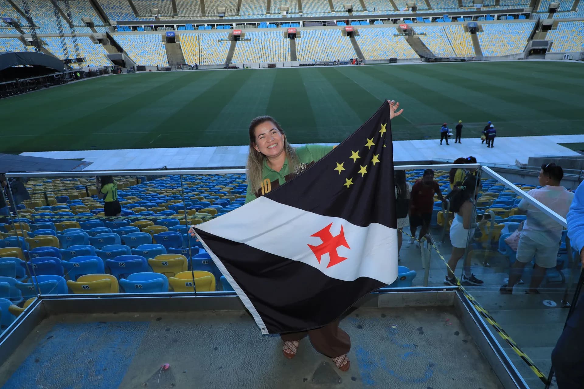 Bandeira do Vasco na arquibancada